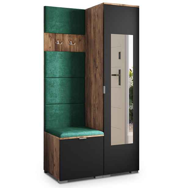 MASSENO MODERNÍ PŘEDSÍŇOVÁ SESTAVA VIRA, 95/181/51 cm, dub Lefkas