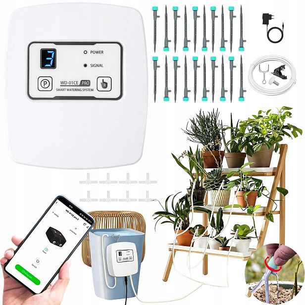 Automatické Wi-fi Zavlažování Do 20 Květináčů 15 M, Automatická Konev