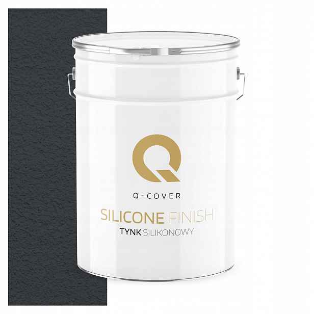 Silikonová Fasádní Omítka Šedá Ocelová 15 Kg Granulace 3.0 mm Ral 7024