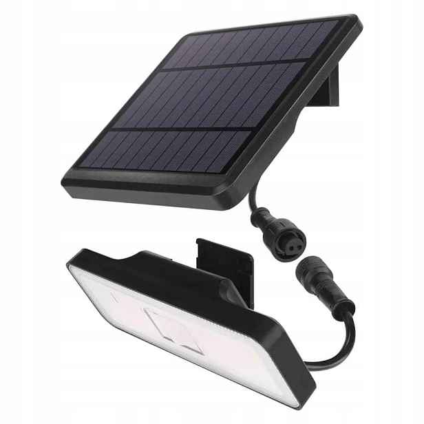 Solární Led reflektor Sunno s pohybovým čidlem, černý, neutrální bílá