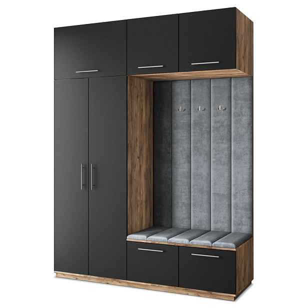 MASSENO MODERNÍ PŘEDSÍŇOVÁ SESTAVA REMA, 180/240/60 cm, dub Lefkas