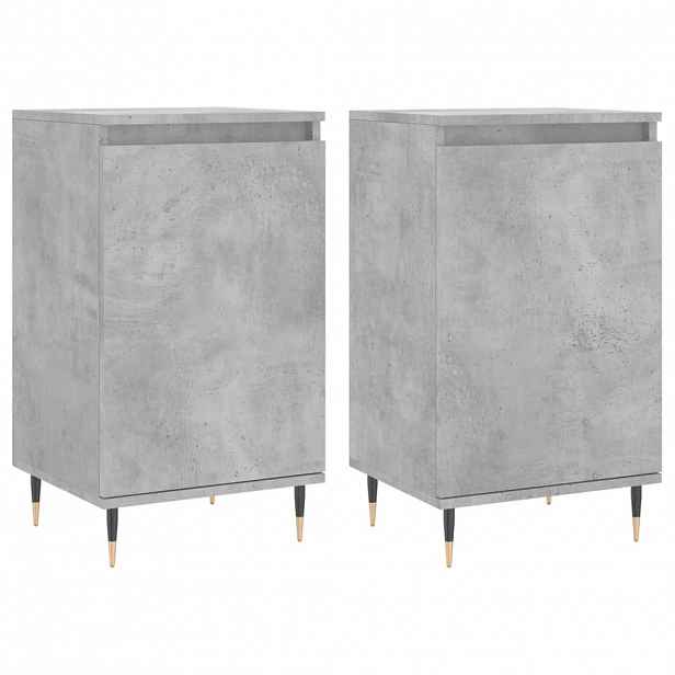 vidaXL Příborníky 2 ks betonově šedé 40 x 35 x 70 cm kompozitní dřevo