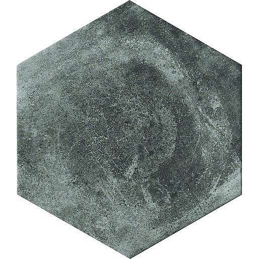 Dlažba Cir Miami pitch black hexagon 24x27,7 cm mat 1063331