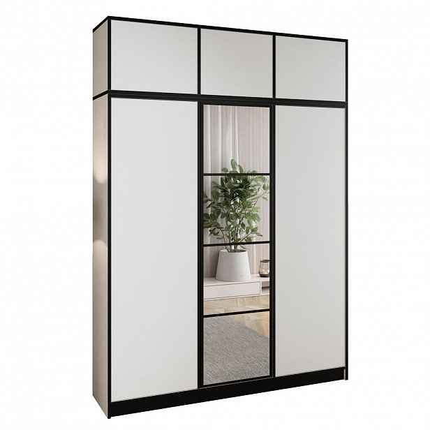 Kier Furniture ŠATNÍ SKŘÍŇ EDEN s nástavbou 3D Bílá