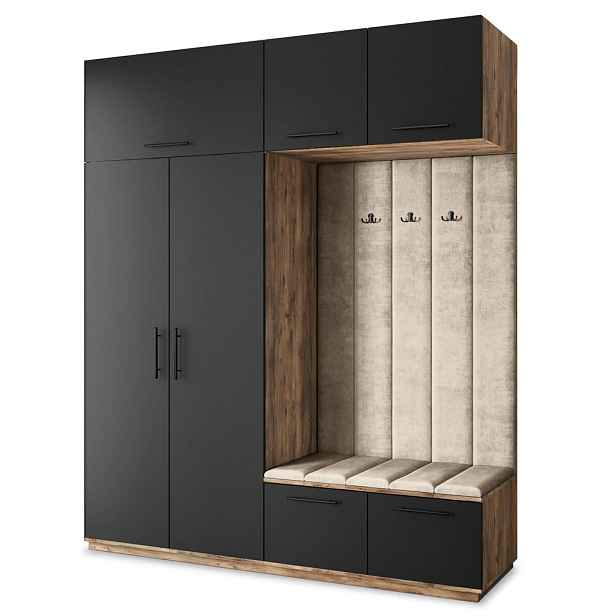 MASSENO MODERNÍ PŘEDSÍŇOVÁ SKŘÍŇ REMA, 200/240/60 cm, dekor dub