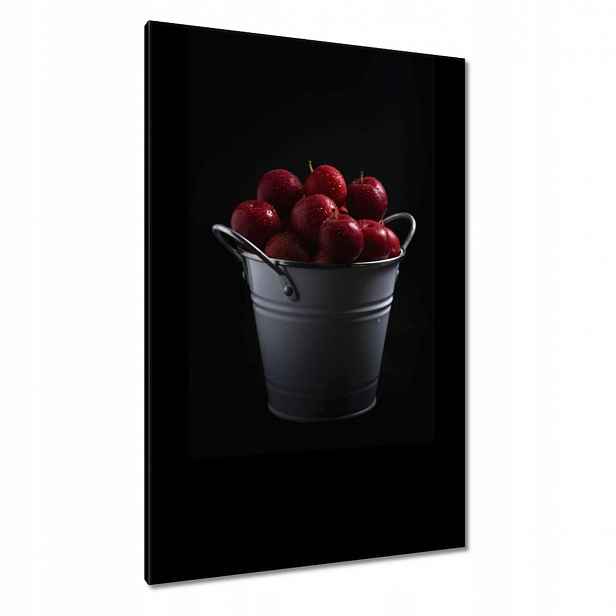 Obrazy 80x120 Červená jablka v kbelíku