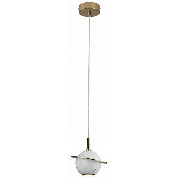 Závěsná Led lampa Uranox bílo-zlatá MaxLight