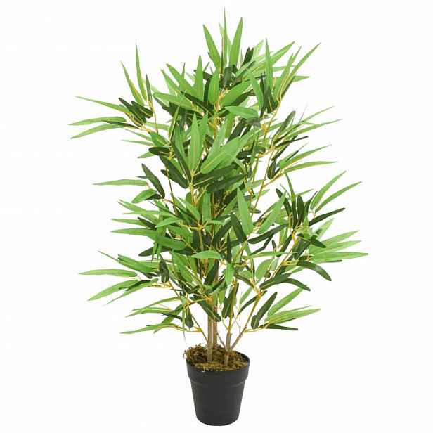 vidaXL Umělý bambus 368 listů 80 cm zelený