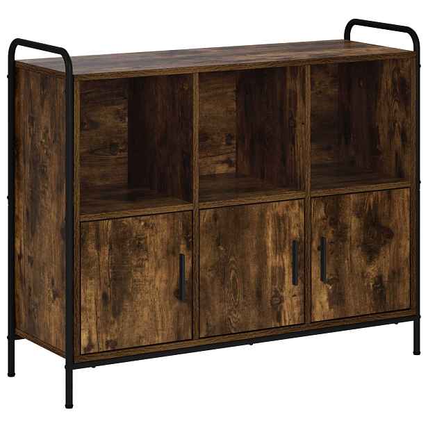 vidaXL Servírovací skříň Kouřový dub 97 x 33 x 81 cm Kompozitní dřevo
