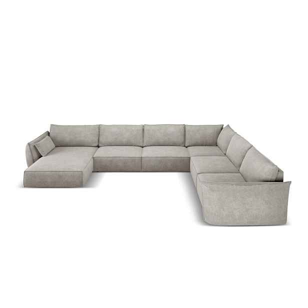 Světle šedá rohová pohovka (pravý roh) Vanda – Mazzini Sofas