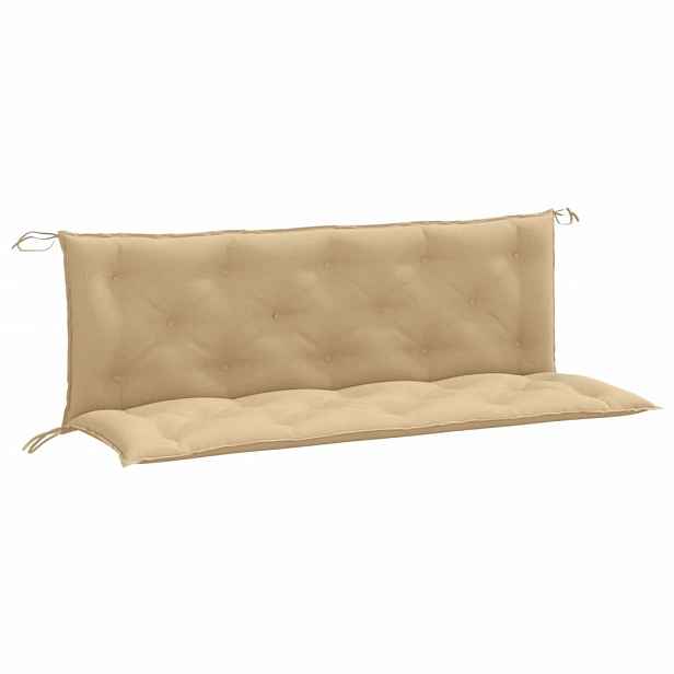 vidaXL Podušky na zahradní lavici 2 ks béžová melanž 150x50x7cm textil