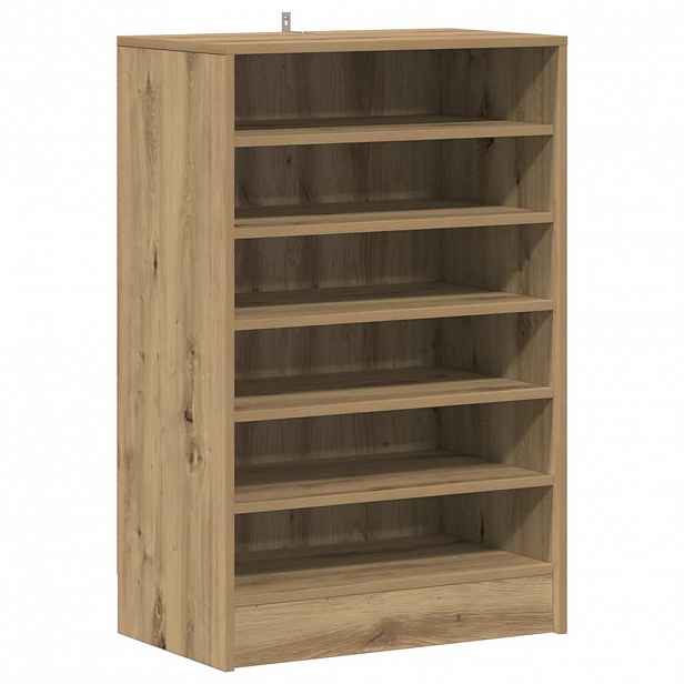 vidaXL Skříň na obuv 60 x 35 x 92 cm Dub artisan 6 přihrádek na boty