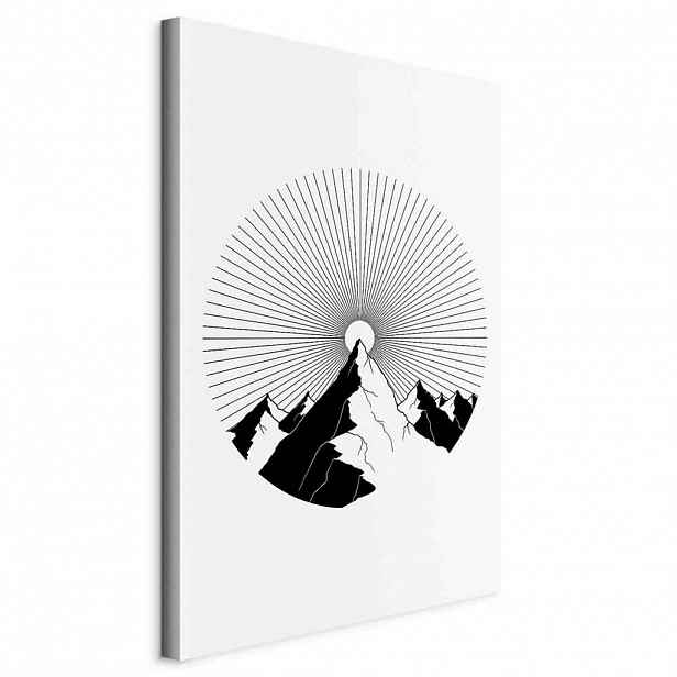 artgeist MALBA NA PLÁTNĚ, Landschaft und Natur, abstraktní, hory, zen, 40/60/1.2 cm