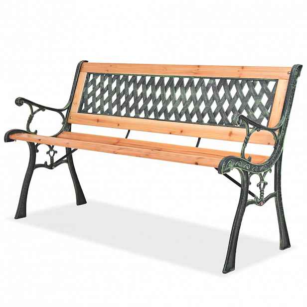 vidaXL Zahradní lavice 122 cm dřevěná
