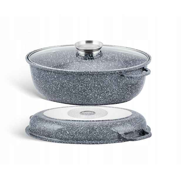 Hrnec Mramor Husík 8 L Poklice Pekáč Indukce 38 cm Edenberg 4602