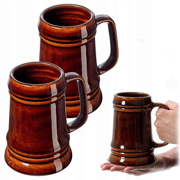 Pivní Sklenice Na Pivo 500 ml 0,5 l Kufřík S Uchem Kamionka Sada 2 ks Na Dárek