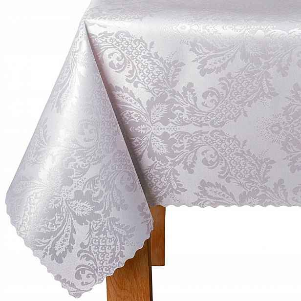 Ubrus Bílý Skvrnitý Lesk U3JB4999 140x220 cm