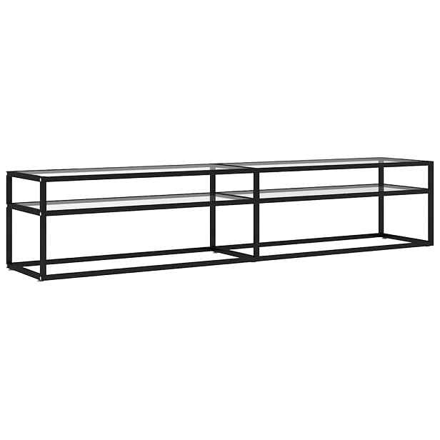 vidaXL TV stolek průhledný 200 x 40 x 40,5 cm tvrzené sklo
