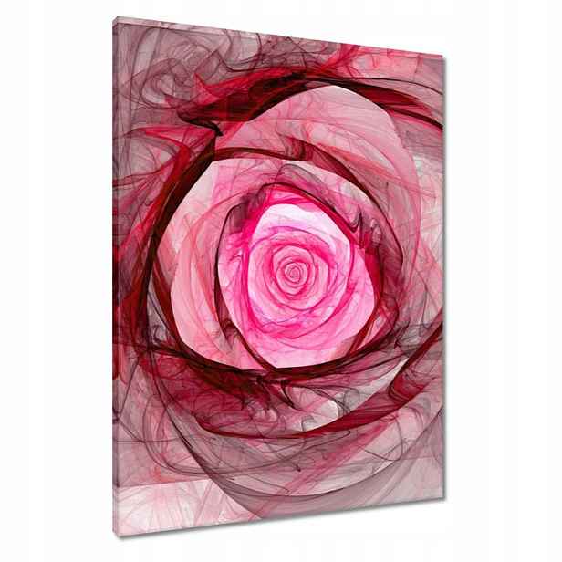 Obrazy 60x80 Růžová fraktální růže