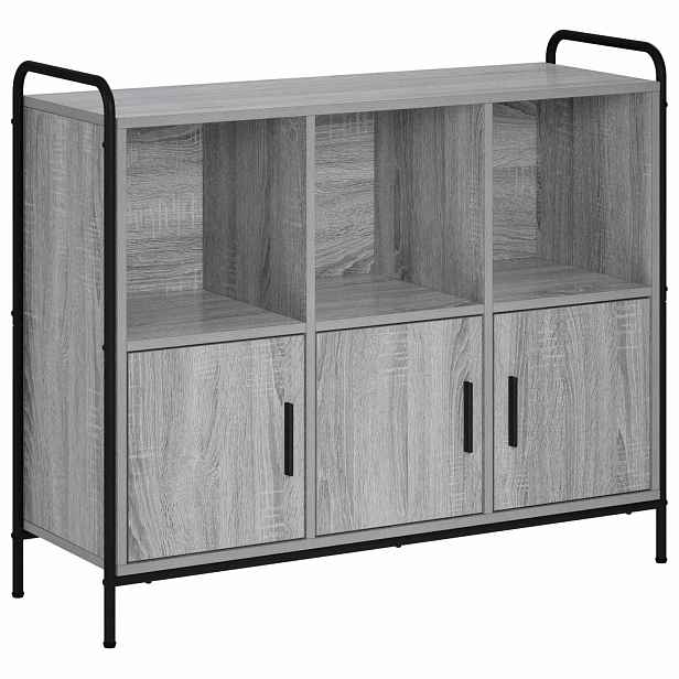 vidaXL Servírovací skříň Šedý Sonoma 97 x 33 x 81 cm Kompozitní dřevo