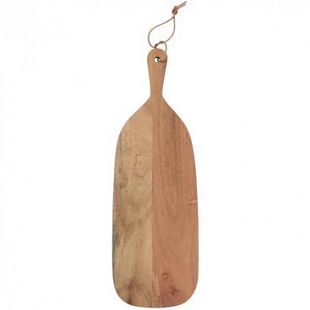 IB Laursen Dřevěné oválné prkénko s koženým provázkem ACACIA WOOD - více velikostí Velikost: M