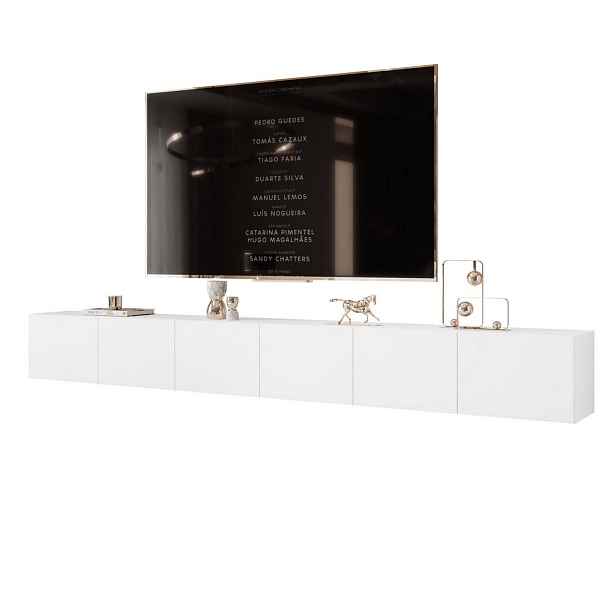 Idohome ZÁVĚSNÁ TV skříňka ANGEL 300 cm BÍLÁ