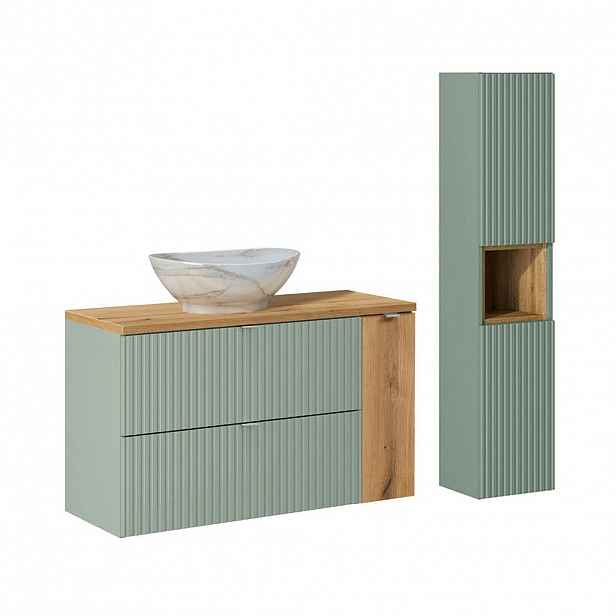 Petits-meubles KOUPELNOVÝ NÁBYTEK 100.4cm Jade 2er-Set Zelená