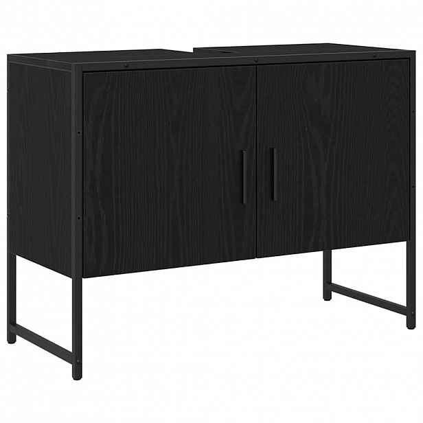 vidaXL Skříňka pod umyvadlo Černý dub 80 x 30 x 60 cm Kompozitní dřevo