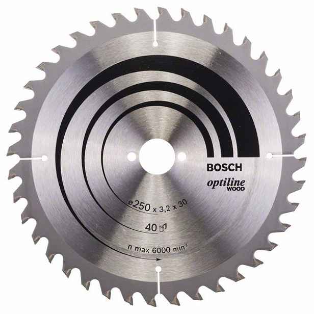 Kotouč pilový Bosch Optiline Wood 250×30×3,2 mm 40 z. T