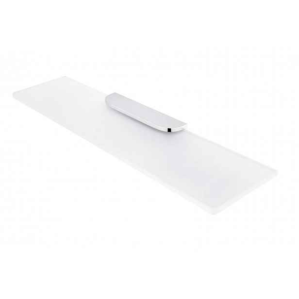 Nimco Nikau - Polička, délka 60 cm, matné sklo/chrom NK 30091B-60-26