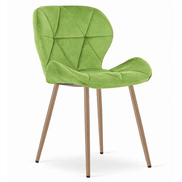 Jídelní židle MANGO VELVET, světle zelená