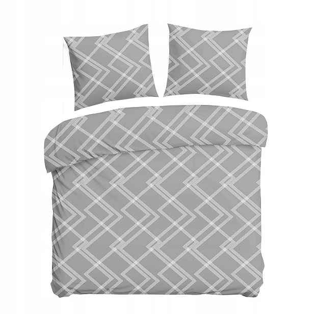 Povlečení 220x200 šedá geometrie CottonLove
