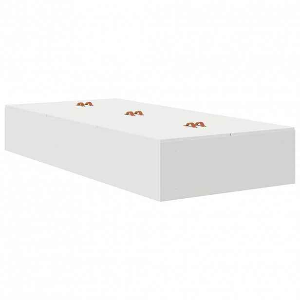 vidaXL Rám postele s úložným prostorem Bílá 90 cm Kompozitní dřevo