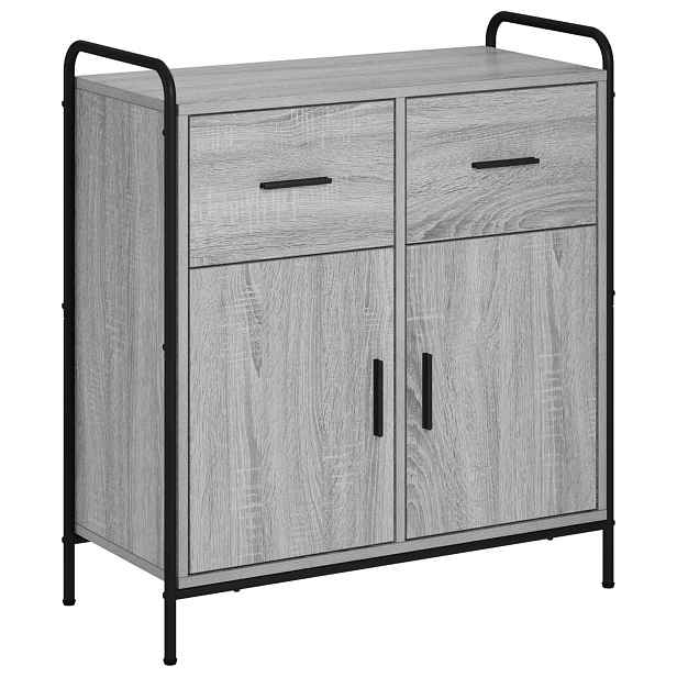 vidaXL Servírovací skříň Šedý Sonoma 97 x 33 x 81 cm Kompozitní dřevo