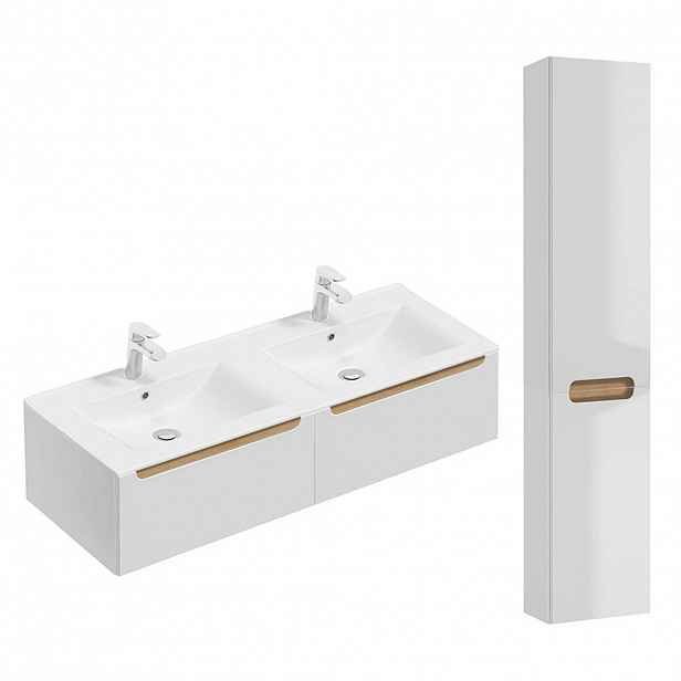 Petits-meubles KOUPELNOVÝ NÁBYTEK 120cm Livia 2er-Set Bílá