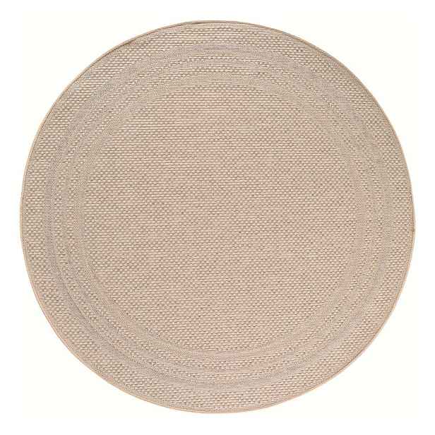Béžový kulatý vnitřní a venkovní koberec ø 120 cm Desert 1304 – Ayyildiz Carpets