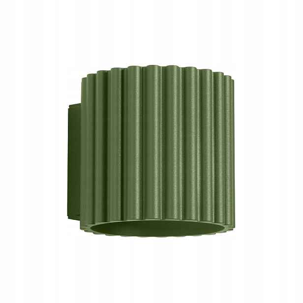 Sollux Nástěnné svítidlo olivová rýhovaná tuba 10 cm nahoru dolů 1xG9 10W Aura