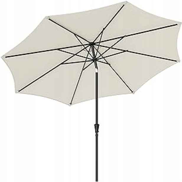 Songmics Zahradní slunečník skládací s klikou o rozměrech 327.5 x 327.5 x 246 cm