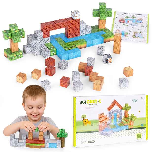 MULTISTORE Magnetická stavebnice 119 ks SILY vícebarevná