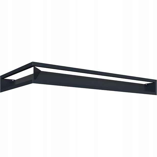 Ventilační mřížka krbová Luft rohová pravá 40x80x9 grafit Slim