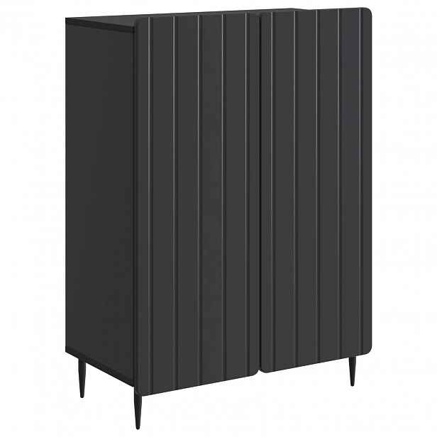 vidaXL Servírovací skříň Černá 66 x 34,5 x 92 cm Kompozitní dřevo