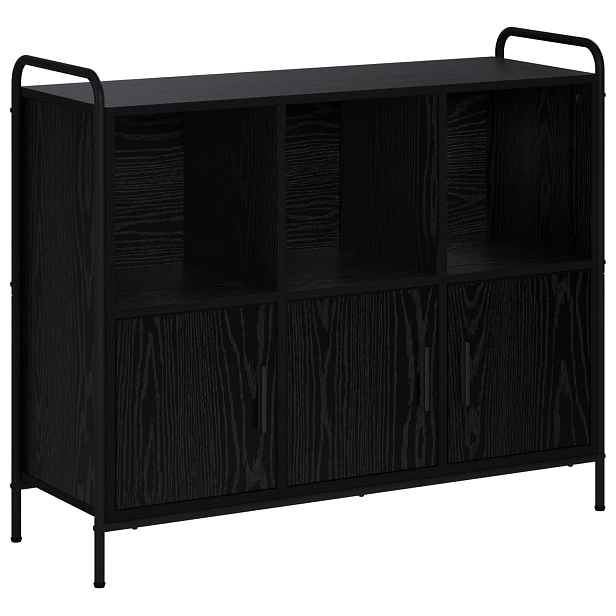vidaXL Servírovací skříň Černý dub 97 x 33 x 81 cm Kompozitní dřevo