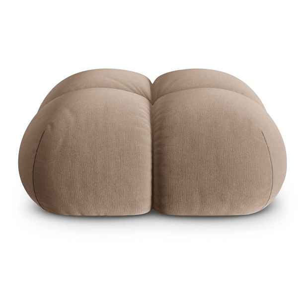 Hnědá sametová podnožka Loretto – Cosmopolitan Design