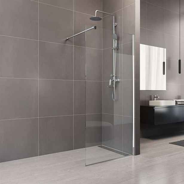 Mereo Novea - Sprchová stěna Walk-In 80x200 cm, chrom/čiré sklo CK10601H