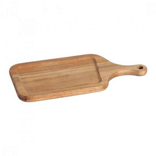 Servírovací talíř na předkrmy, akátové dřevo, 30 × 14,5 cm, tloušťka 1