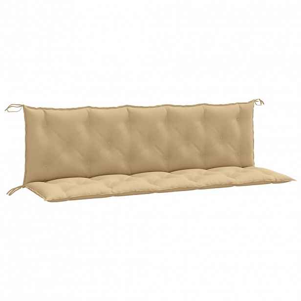 vidaXL Podušky na zahradní lavici 2 ks béžová melanž 180x50x7cm textil