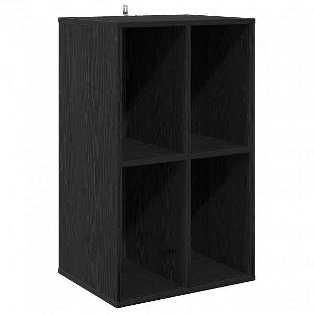 vidaXL Skříň na gramofonové desky Černý dub 44,5 x 36,5 x 74,5 cm
