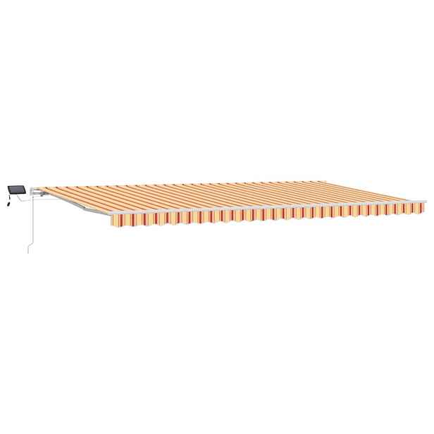 vidaXL Stahovací markýza Žlutá a oranžová 600 × 350 cm Látka a hliník