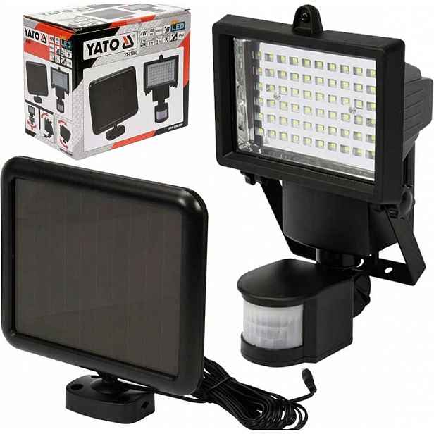 Yato Solární Led Reflektor 4W S Detektorem Pohybu YT-81860