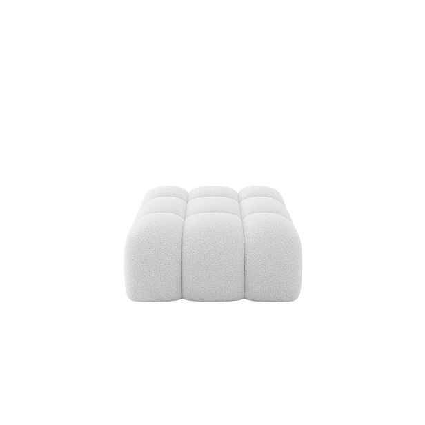 ALTDECOR TABURET OLEA-PUF 91x87x44 cm Bílá Buklé